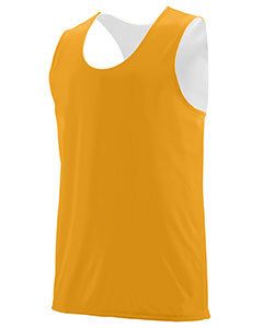 Augusta 148 - Adult Wicking Polyester Reversible Sleeveless Jersey Gold/White