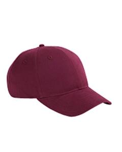 Big Accessories BX002 - 6-Panel Brushed Twill Structured Cap Maroon