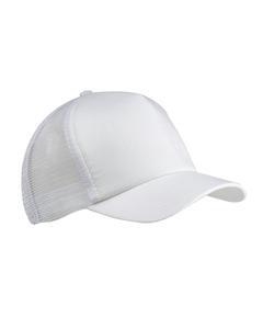 Big Accessories BX010 - 5-Panel Twill Trucker Cap White