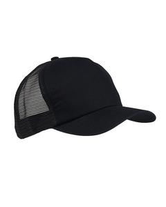 Big Accessories BX010 - 5-Panel Twill Trucker Cap Black