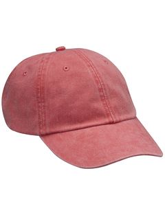 Adams AD969 - 6-Panel Low-Profile Washed Pigment-Dyed Cap Poppy