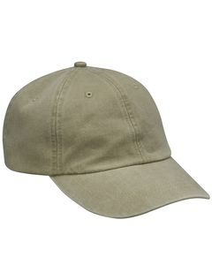 Adams AD969 - 6-Panel Low-Profile Washed Pigment-Dyed Cap Khaki