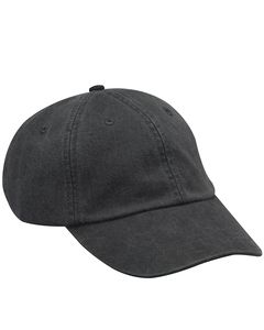 Adams AD969 - 6-Panel Low-Profile Washed Pigment-Dyed Cap Black