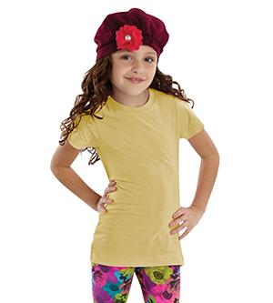 LAT 2616 - Girls Fine Jersey Longer Length T-Shirt