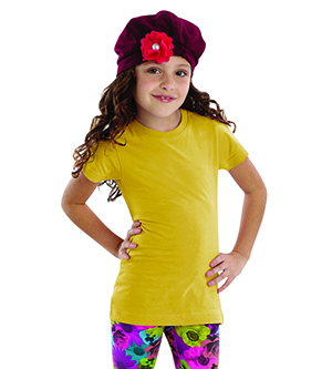 LAT 2616 - Girls Fine Jersey Longer Length T-Shirt