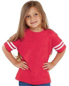 Rabbit Skins 3037 - Vintage Toddler Football T-Shirt Vintage Red