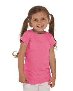 Rabbit Skins 3316 - Fine Jersey Toddler Girl's T-Shirt Navy