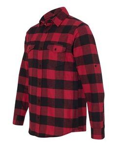 Burnside 8210 - MEN'S WOVEN PLAID FLANNEL Red/ Black