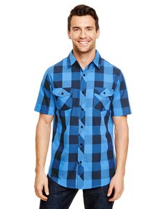 Burnside 9203B - Buffalo Plaid Woven Black/ Blue