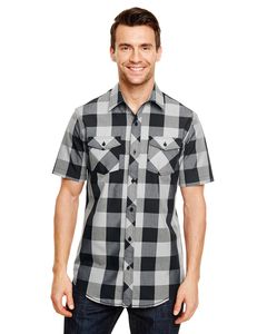 Burnside 9203B - Buffalo Plaid Woven Black/ White