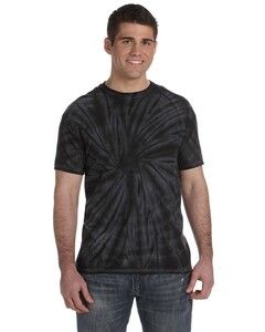 Tie-Dye CD101 - Adult 5.4 oz., 100% Cotton Spider Tie Dye T-shirt Spider Black