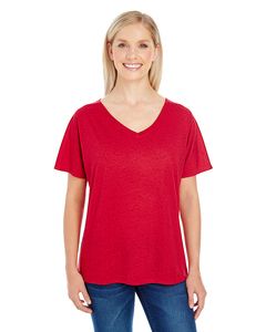 Threadfast 203FV - Ladies Triblend Fleck Short-Sleeve V-Neck T-Shirt