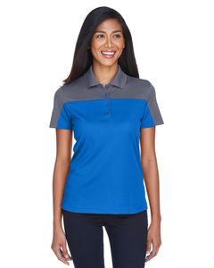 Ash CityCore 365 CE101W - Ladies Balance Colorblock Performance Piqué Polo True Royal/Carbon