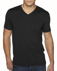 Next Level 6440 - Men's Premium Fitted Sueded V-Neck Tee Black