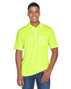 Ash CityCore 365 88181P - Men's Origin Performance Piqué Polo with Pocket Safety Yellow