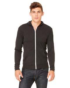 Bella+Canvas 3939 - Triblend Unisex Lightweight Hooded Full-Zip T-Shirt