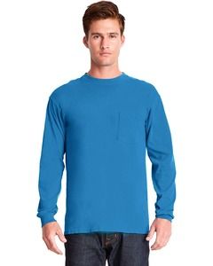 Next Level 7451 - Adult Inspired Dye Long Sleeve Crew with Pocket Ocean