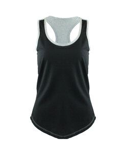 Next Level NL1534 - Ladies' Ideal Color Block Racerback Tank Black/ Heather Gray