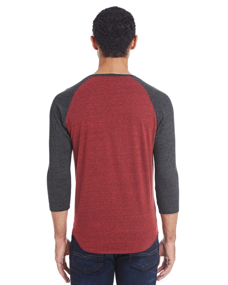 Threadfast 302G - Unisex Triblend 3/4-Sleeve Raglan