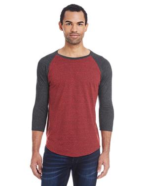 Threadfast 302G - Unisex Triblend 3/4-Sleeve Raglan