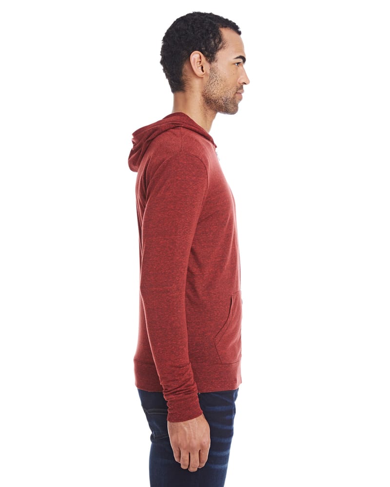 Threadfast 302Z - Unisex Triblend Full-Zip Light Hoodie