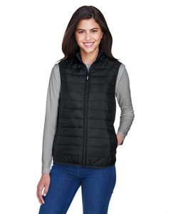 Core 365 CE702W - Ladies Prevail Packable Puffer Vest Black