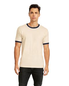 Next Level 3604 - Unisex Ringer T-Shirt Naturl/Mdnt Nvy