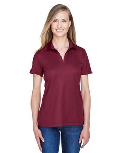 Devon & Jones DG20W - Ladies CrownLux Performance Plaited Polo Burgundy