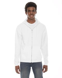 American Apparel F497W - Unisex Flex Fleece Zip Hoodie White