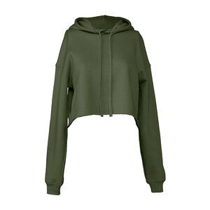 Bella+Canvas B7502 - Women's Cropped Fleece Hoodie Military Green