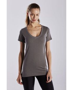 US Blanks US0120 - Ladies' Short Sleeve V-Neck Tee Asphalt
