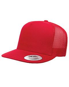 Yupoong 6006 - Five-Panel Classic Trucker Cap Red