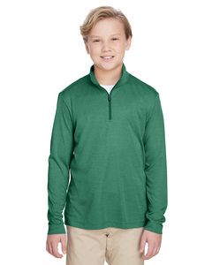 Team 365 TT31HY - Youth Zone Sonic Heather Performance Quarter-Zip Sp Forest Hthr