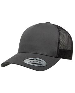 Yupoong 6506 - Adult 5-Panel Retro Trucker Cap Charcoal