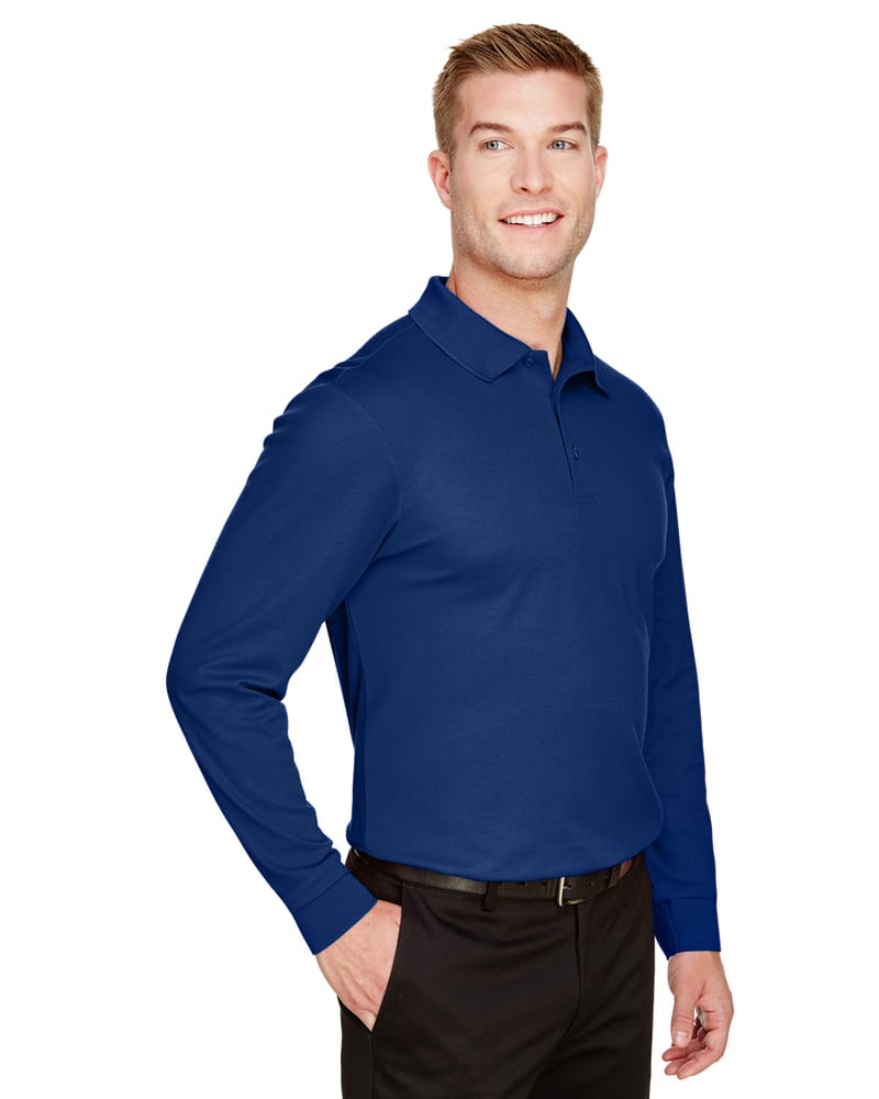 Devon & Jones DG20LT - Men's Tall CrownLux Performance Plaited Long-Sleeve Polo