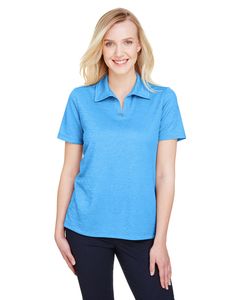 Devon & Jones DG22W - Ladies CrownLux Performance Address Mélange Polo Ocean Blue Heather