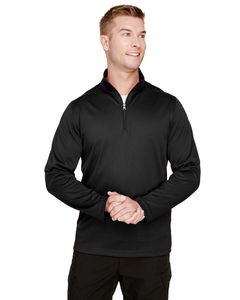 Harriton M748 - Men's Advantage Snag Protection Plus IL Quarter-Zip Black