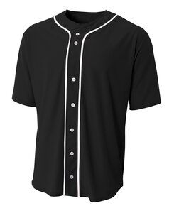 A4 A4NB4184 - Youth Full Button Baseball Top Navy