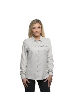 Burnside BN5200 - Ladies' Flannel Shirt Stone