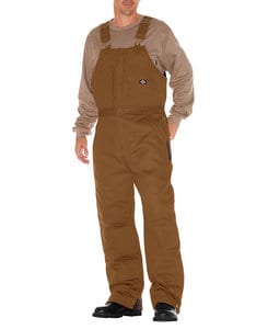 Dickies KTB839R - Adult Duck Insulated Bib Overall Brown Duck
