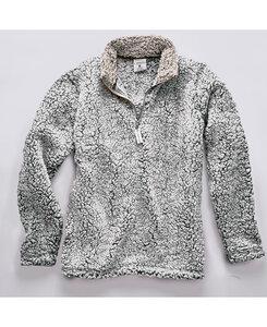 J. America JA8454 - Adult Sherpa 1/4 Zip Oatmeal Heather