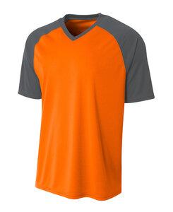 A4 A4N3373 - Adult Strike Jersey Safety Orange/Graphite