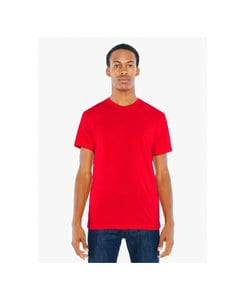 American Apparel AABB401 - Unisex USA Poly/Cotton Crew Neck Tee Red