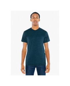 American Apparel AABB401W - Unisex Poly/Cotton Crew Neck Tee Black Aqua