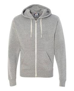 J. America JA8872 - Adult Tri-Blend Full Zip Hooded Fleece Grey Tri-Blend