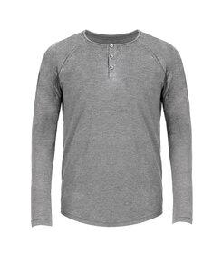 Next Level NL6072 - Men's Tri-Blend Long Sleeve Henley Tee Premium Heather