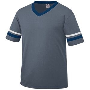 Augusta Sportswear 360 - Sleeve Stripe Jersey Graphite/ Navy/ White