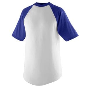 Augusta Sportswear 423 - Short Sleeve Baseball Jersey White/Purple