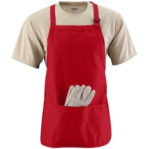 Augusta Sportswear 4250 - Medium Length Apron With Pouch Red