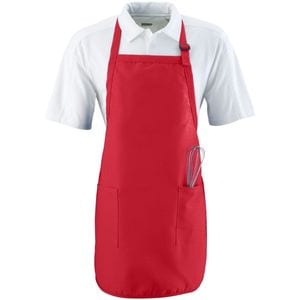 Augusta Sportswear 4350 - Full Length Apron With Pockets Red